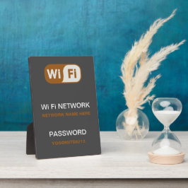 Benutzerdefinierte WiFi-Netzwerkkennwortinformatio Fotoplatte