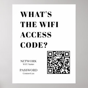 Benutzerdefinierte WiFi-QR   Wie lautet der WiFi-C Poster
