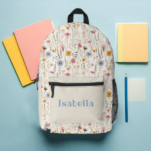 Benutzerdefinierte Wildblume  Bedruckter Rucksack