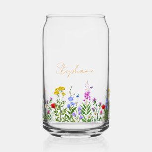 Benutzerdefinierte Wildblumen Edelstahl Kaffeether Dosenglas