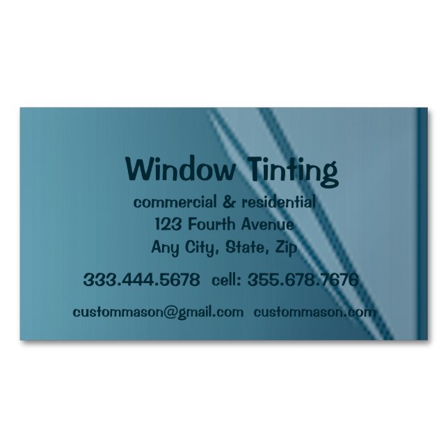 Benutzerdefinierte Windows-Tinting-Wartung Magnetische Visitenkarte (Vorderseite)