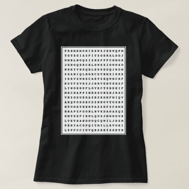 Benutzerdefinierte Word-Mama 12-Word-Familie T-Shirt (Design vorne)