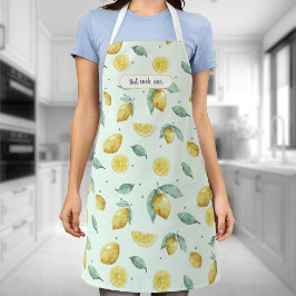 Benutzerdefinierte Wörter Aquarelllemonen Schürze