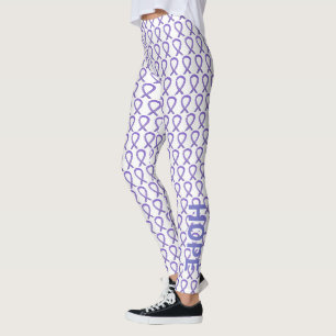 Benutzerdefinierte Wörter der Lavender Awareness R Leggings