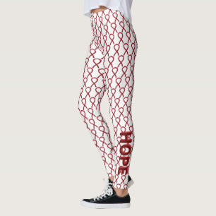 Benutzerdefinierte Wörter in Leggings zur Burgundy