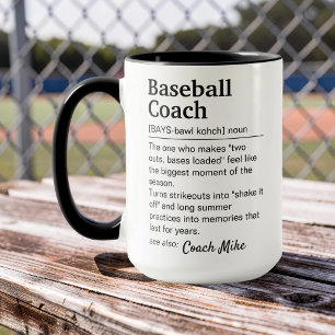 Benutzerdefinierte Würdigung für Baseballtrainer-D Tasse