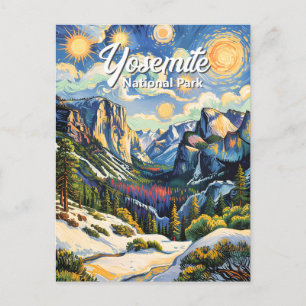 Benutzerdefinierte Yosemite Tunnel View Winter Van Postkarte
