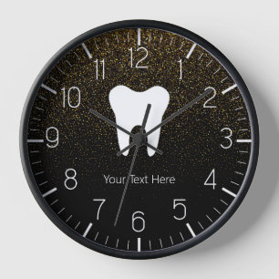 Benutzerdefinierte Zahnarztpraxis Dental Weiße Zah Uhr
