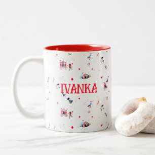 benutzerdefinierte zirzensische Jahrmarktszeltdars Zweifarbige Tasse