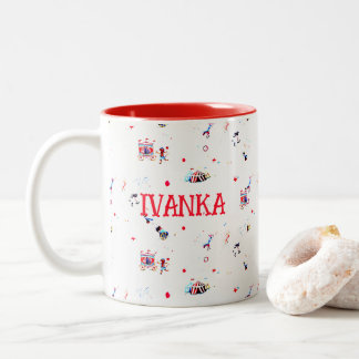 benutzerdefinierte zirzensische Jahrmarktszeltdars Zweifarbige Tasse