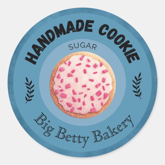 Benutzerdefinierte Zucker-Cookie-Labels | Personal Runder Aufkleber (Vorderseite)
