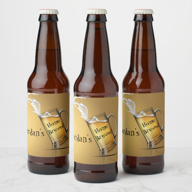 Benutzerdefinierte Zuhause gebräunt Bierflaschenetikett (Flaschen)