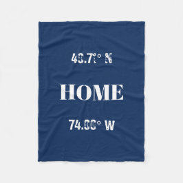 Benutzerdefinierte Zuhause-Koordinaten Fleecedecke