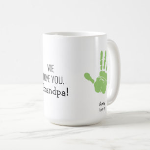 Benutzerdefinierte zwei Handabdrücke Wir lieben di Kaffeetasse