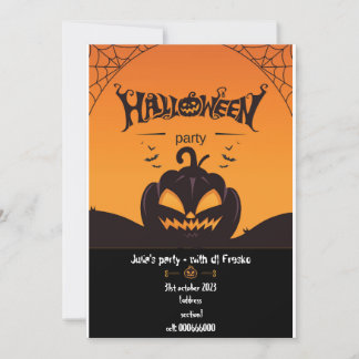 Benutzerdefinierte Zwischeneinladung für Halloween Einladung