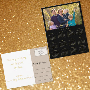 Benutzerdefinierter 2026er Fotokalender Weihnachte Feiertagspostkarte