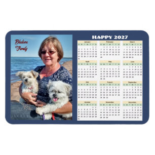 Benutzerdefinierter 2027 Kalender Foto Magnet