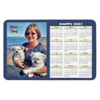 Benutzerdefinierter 2027 Kalender Foto Magnet