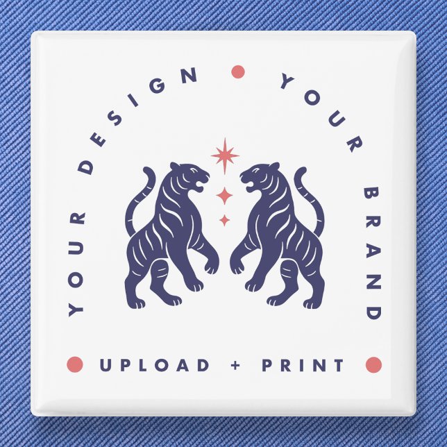 Benutzerdefinierter 2"-Button | Design-Upload Quad Button (Upload your artwork and turn this button into custom merch, branding, or a stylish gift)