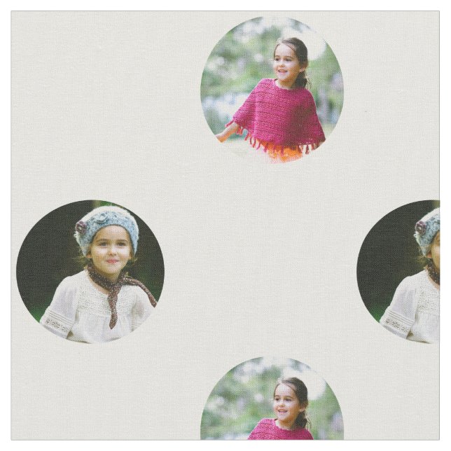 Benutzerdefinierter 2-Foto-Dot-Druck Stoff (Nahaufnahme)