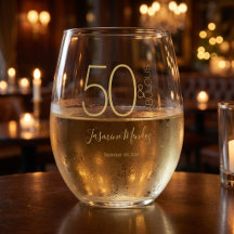 Benutzerdefinierter 50. Geburtstag Gold Weiß 50& F