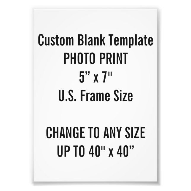 Benutzerdefinierter 5 Zoll x 7 Zoll Foto Print (US (Vorne)