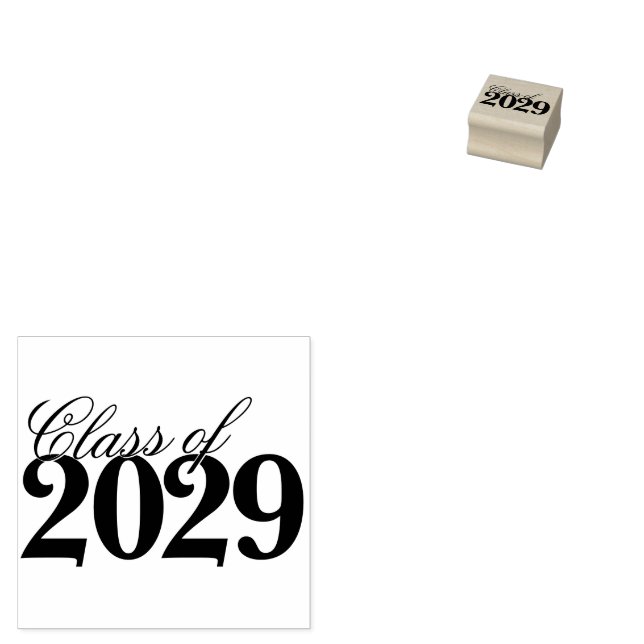 Benutzerdefinierter Abschluss | Einfaches Jahr und Gummistempel (Stempel)