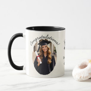 Benutzerdefinierter Abschluss-Fotomug Gratulation Tasse
