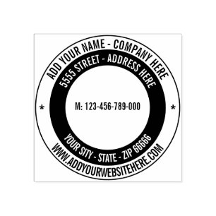 Benutzerdefinierter Adressname Website Telefon Ste Gummistempel