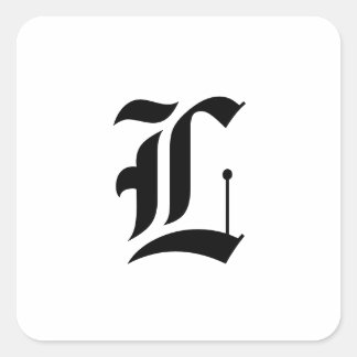Benutzerdefinierter alter englischer Schriftart Le Quadratischer Aufkleber