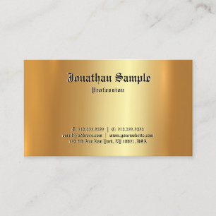 Benutzerdefinierter alter Schriftart Eleganter Gol Visitenkarte