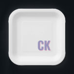 Benutzerdefinierter anfänglicher Dish, Personalisi Pappteller<br><div class="desc">Custom Initial Dish,  Personalisiert Letter Dish,  Hochzeit-Bridmaid-Geschenk,  Geburtstagsgeschenk für den besten Freund, Jahrestag</div>