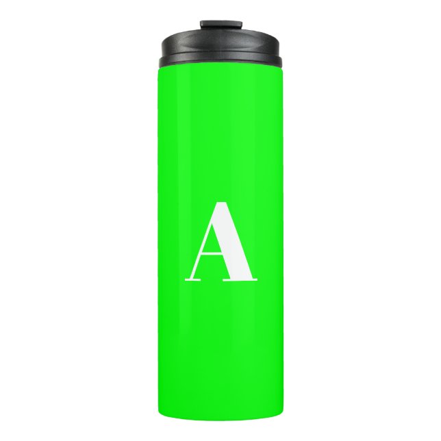Benutzerdefinierter Anfangsbuchstabe in Monogramm  Thermosbecher (Vorderseite)