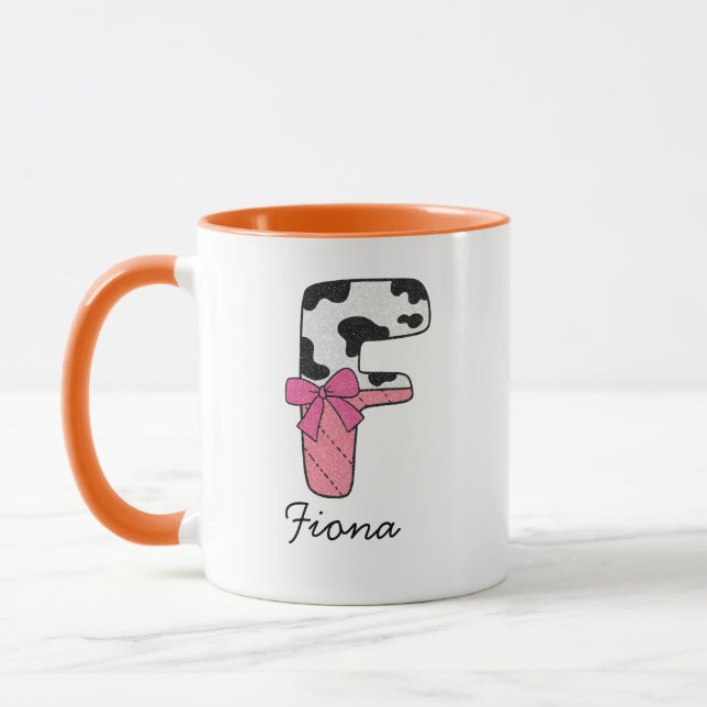 Benutzerdefinierter Anfangsbuchstabe Tasse | Pink  (Links)