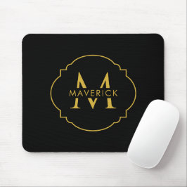 Benutzerdefinierter Anfangsname Elegant Modern Sch Mousepad