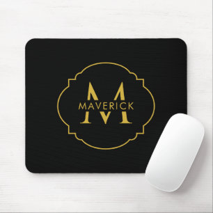 Benutzerdefinierter Anfangsname Elegant Modern Sch Mousepad