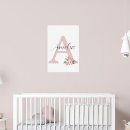 Benutzerdefinierter Anfangsname Personalisiertes K Poster