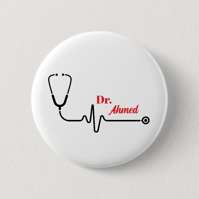 Benutzerdefinierter Arzt-Stethoskop-Button-Ansteck Button (Vorderseite)