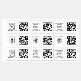Benutzerdefinierter Asset-QR | Firmenlogo für Unte Etiketten