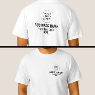 Benutzerdefinierter Aufdruck vorne und hinten Logo T-Shirt