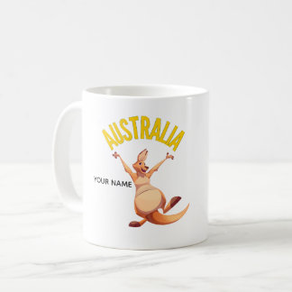 Benutzerdefinierter Australien Fußball Fan Kangaro Kaffeetasse