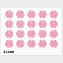 Benutzerdefinierter Baby Shower Aufkleber – Rosa F