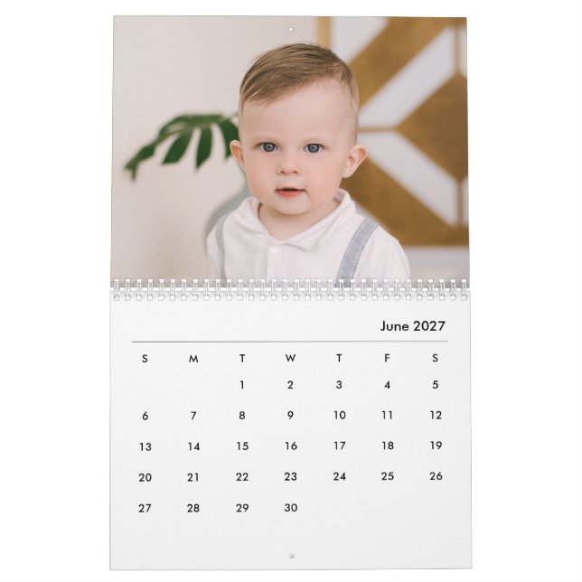 Benutzerdefinierter Babyjunge- und Familien-14-Fot Kalender (Jun 2027)