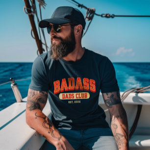 Benutzerdefinierter Badass Dad Club Retro Cool Tre T-Shirt