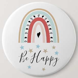 Benutzerdefinierter Badge - Regenbogen, Herzen und Button