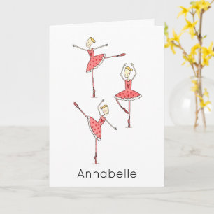Benutzerdefinierter Ballerina-Geburtstag  Karte