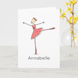 Benutzerdefinierter Ballerina-Geburtstag Karte