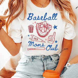 Benutzerdefinierter Baseball-Mütter-Club T-Shirt