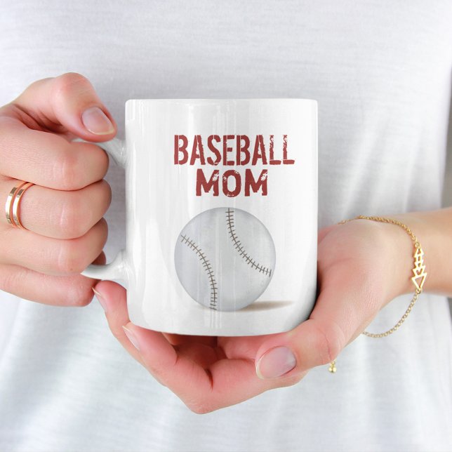 Benutzerdefinierter Baseball-Personalisierter Mama Kaffeetasse (Von Creator hochgeladen)
