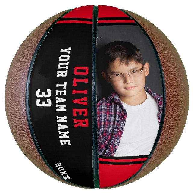 Benutzerdefinierter Basketball mit Foto für Teamna (Vertikal)